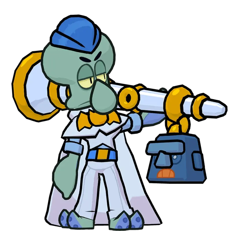 SpongeBob SquarePants Nulls Brawl in Brawl Stars Fun! 3 Mortis-Blue-Squidward